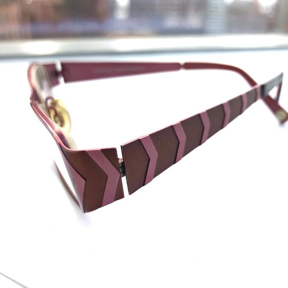 Fysh eyeglasses frames with pink angular stripes - Picture 3 of 5